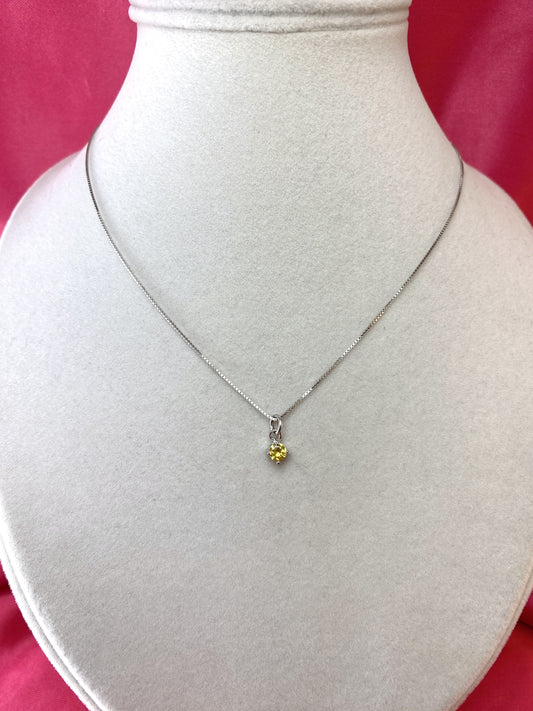 Collana con micro punto luce giallo