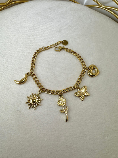 Bracciale groumette con ciondoli