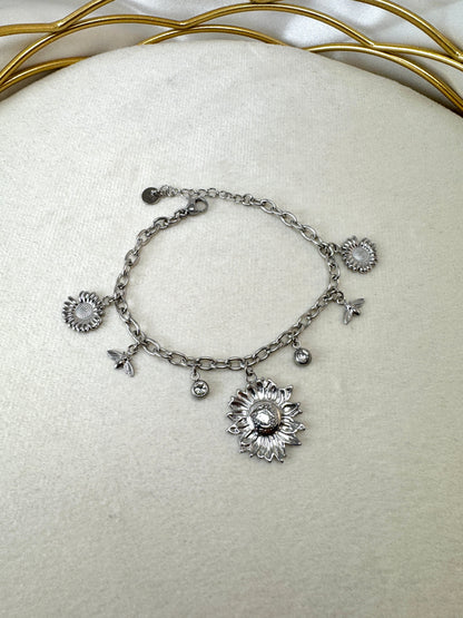 Bracciale con girasoli e punti luce
