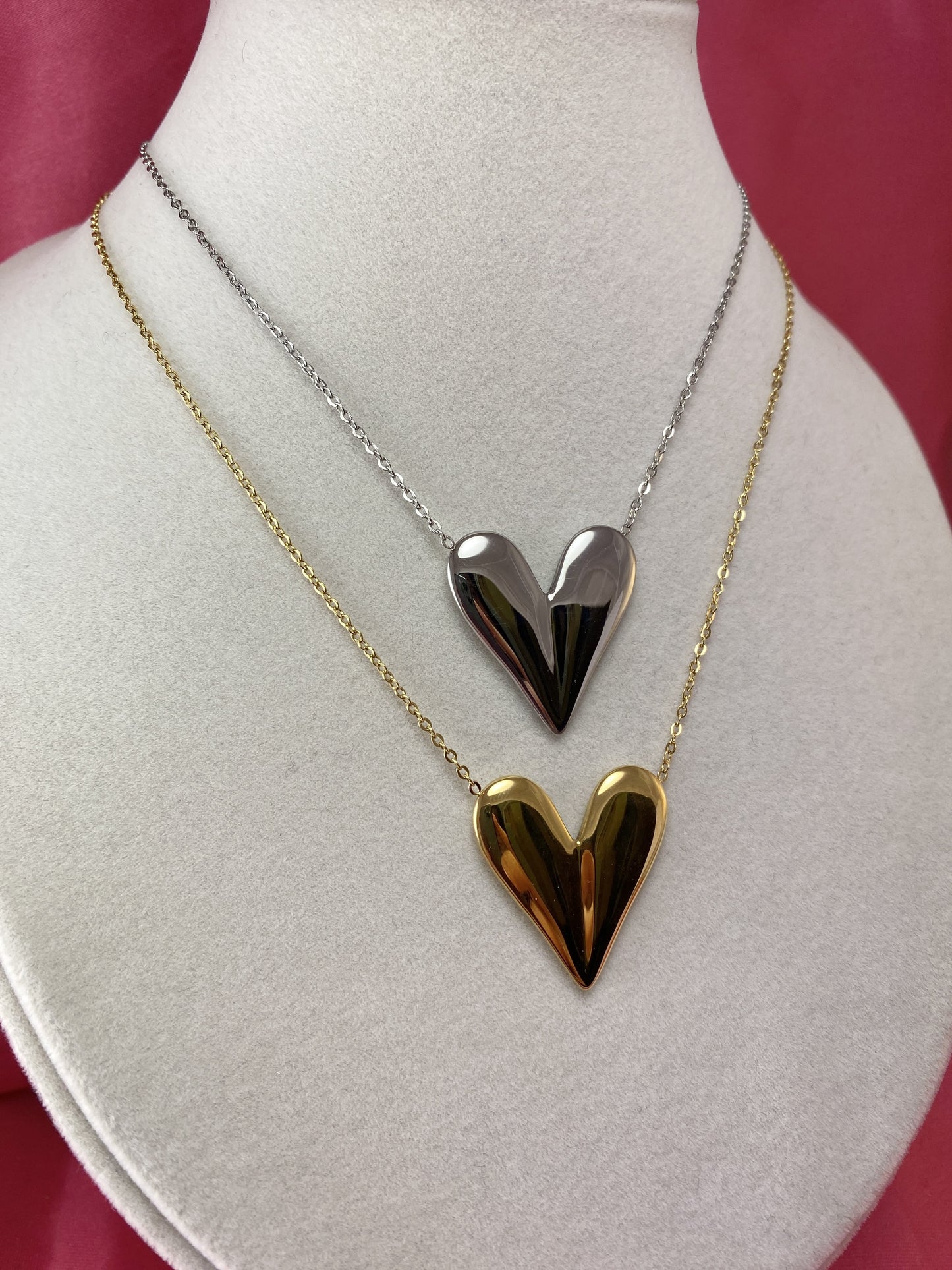 Collana cuore allungato