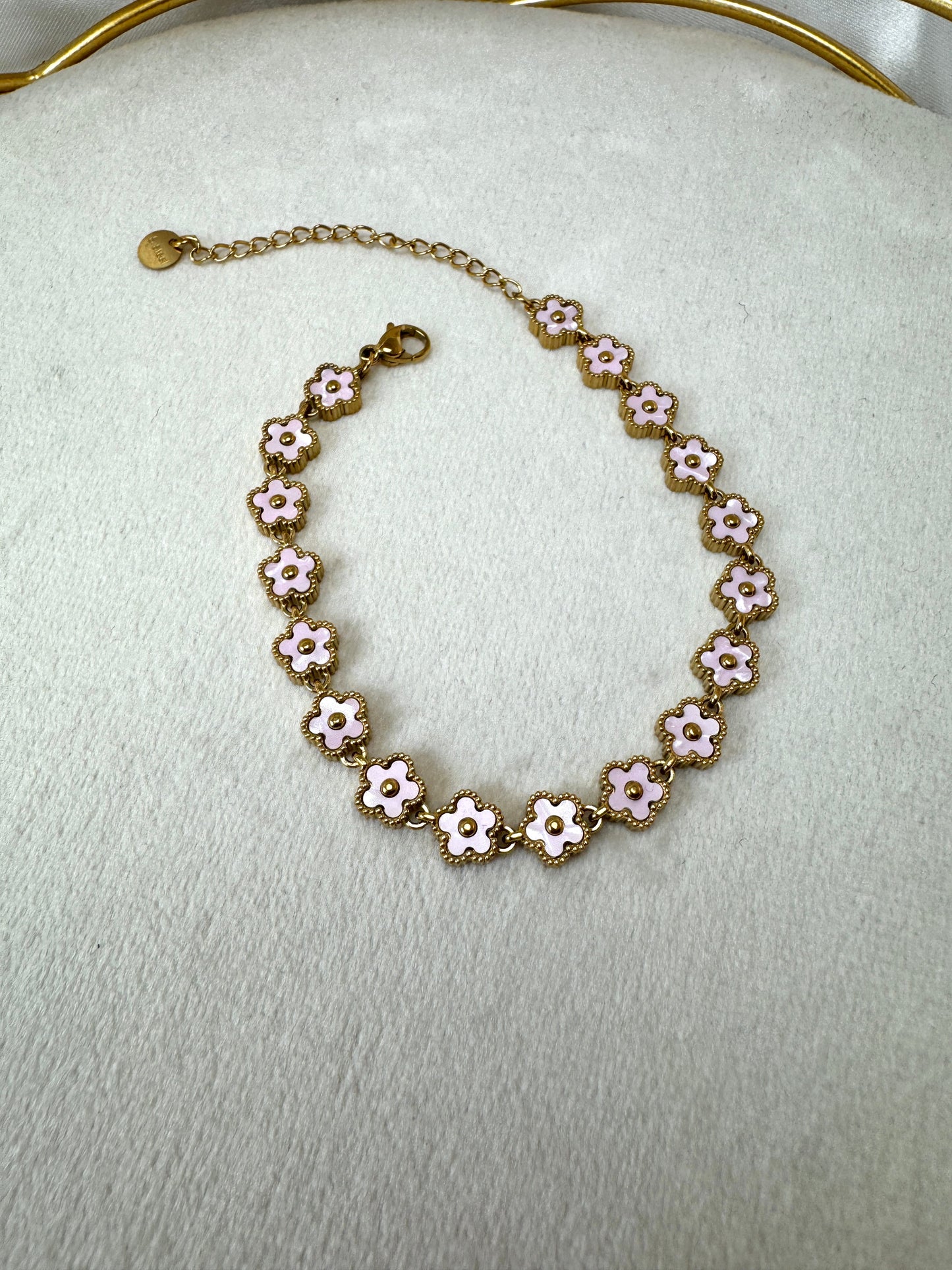 Bracciale con fiori smaltati