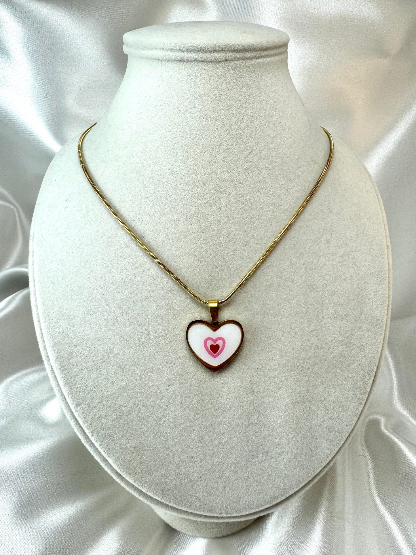 Collana cabochon cuore