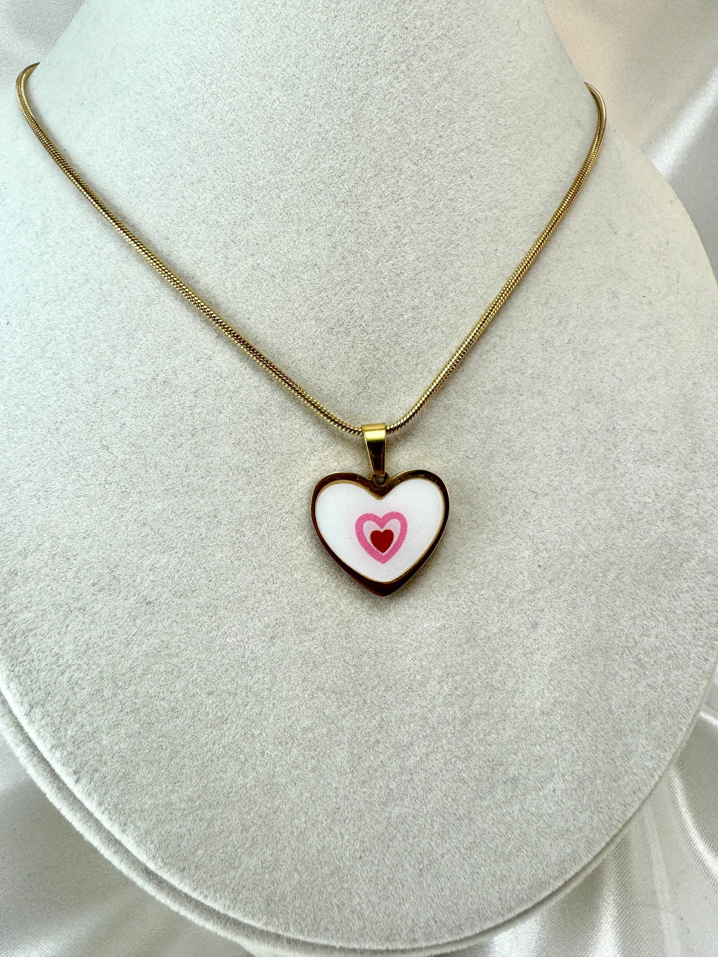 Collana cabochon cuore