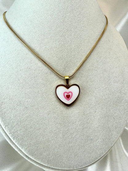 Collana cabochon cuore