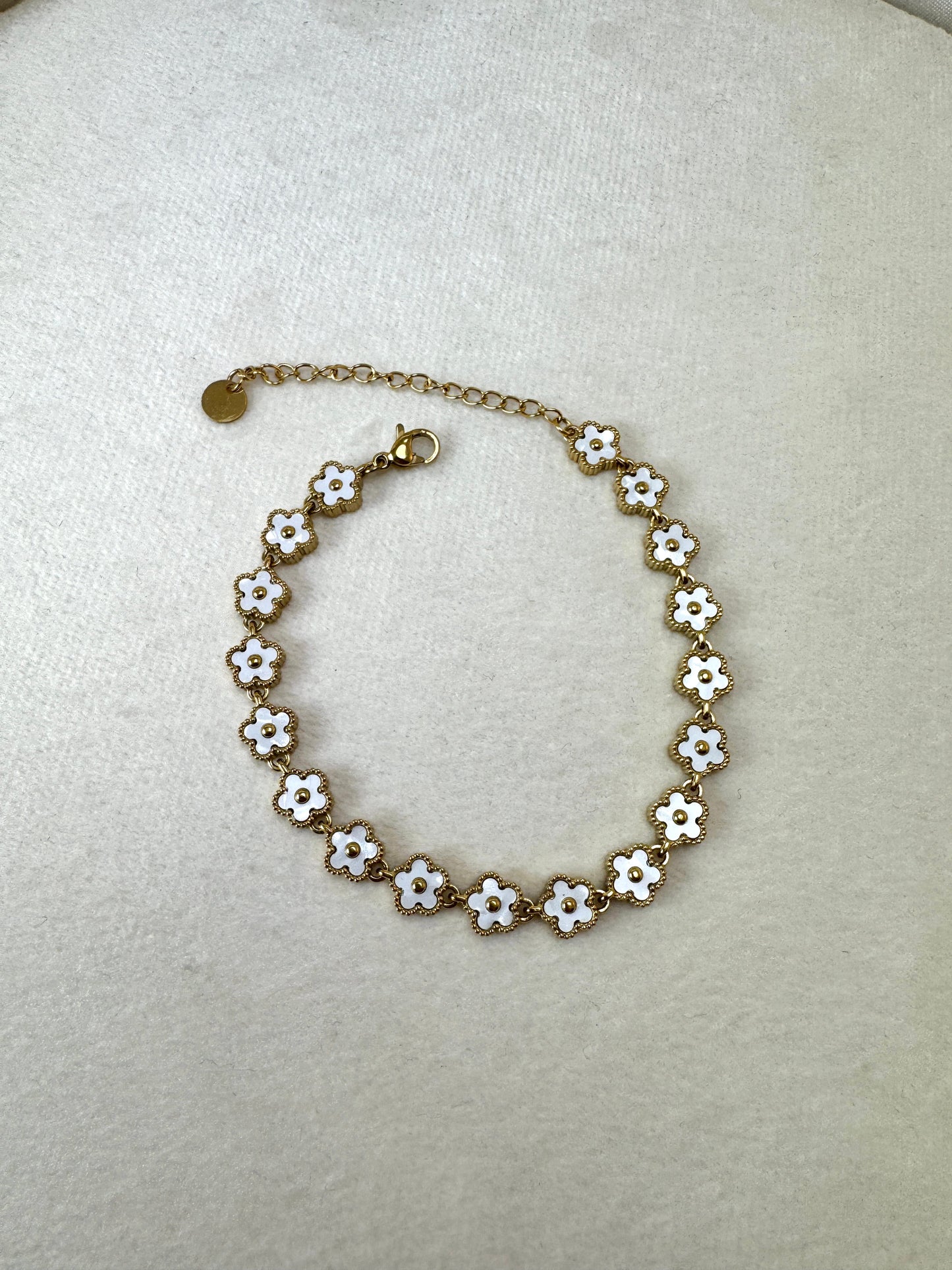 Bracciale con fiori smaltati