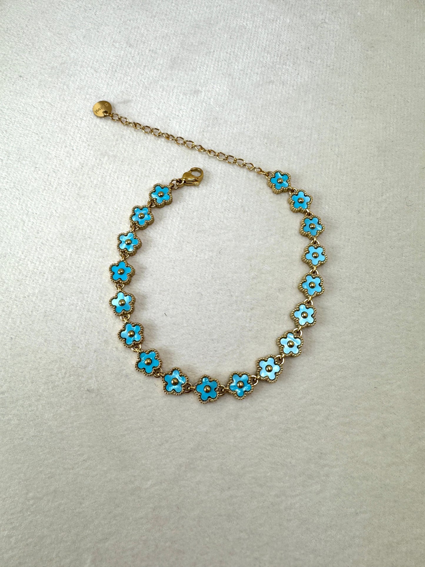 Bracciale con fiori smaltati