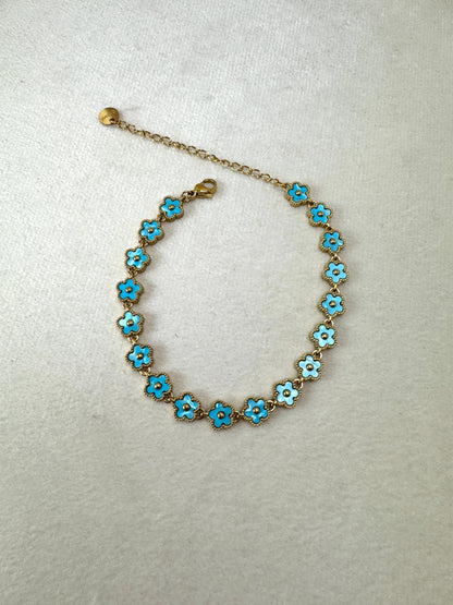 Bracciale con fiori smaltati