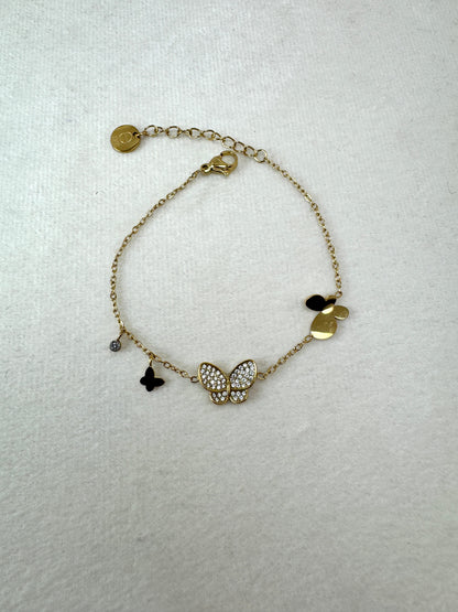Bracciale sottile con farfalle