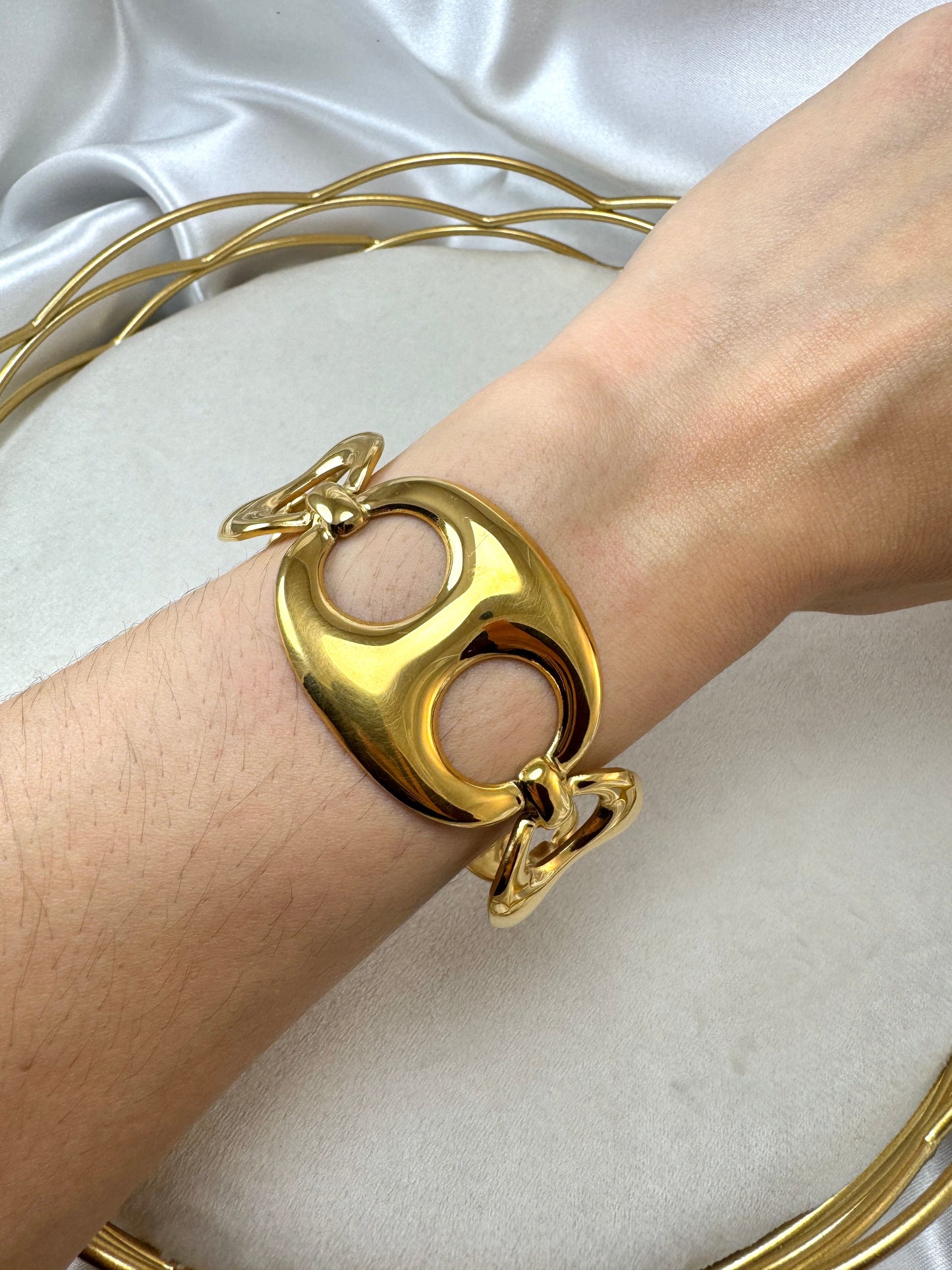 Bracciale rigido maglia marina