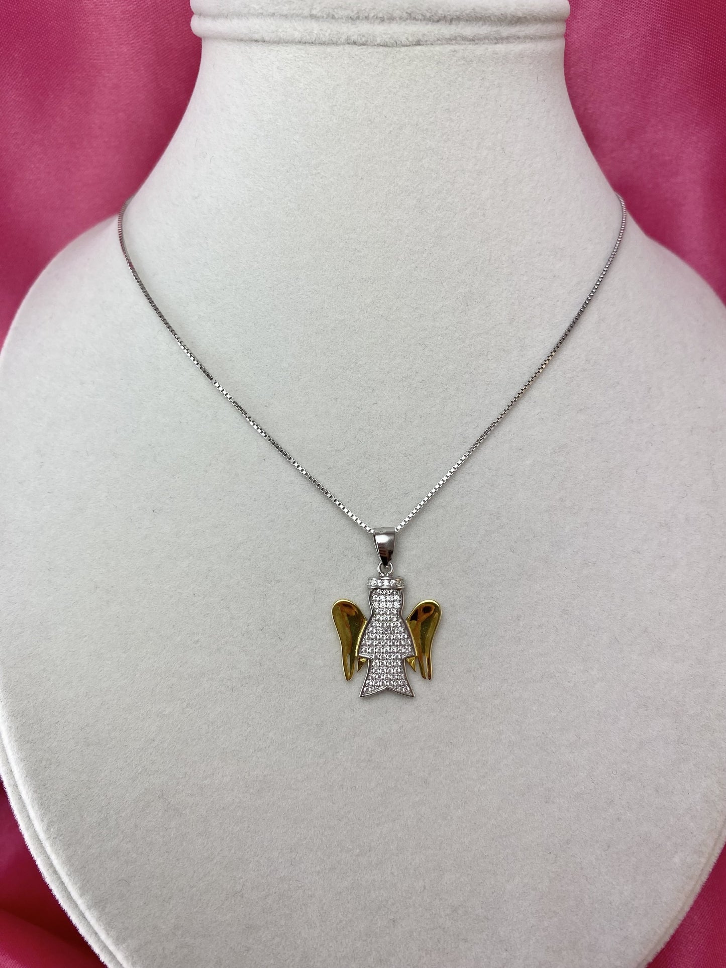 Collana angelo con ali dorate