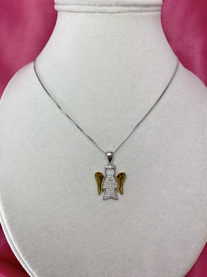 Collana angelo con ali dorate