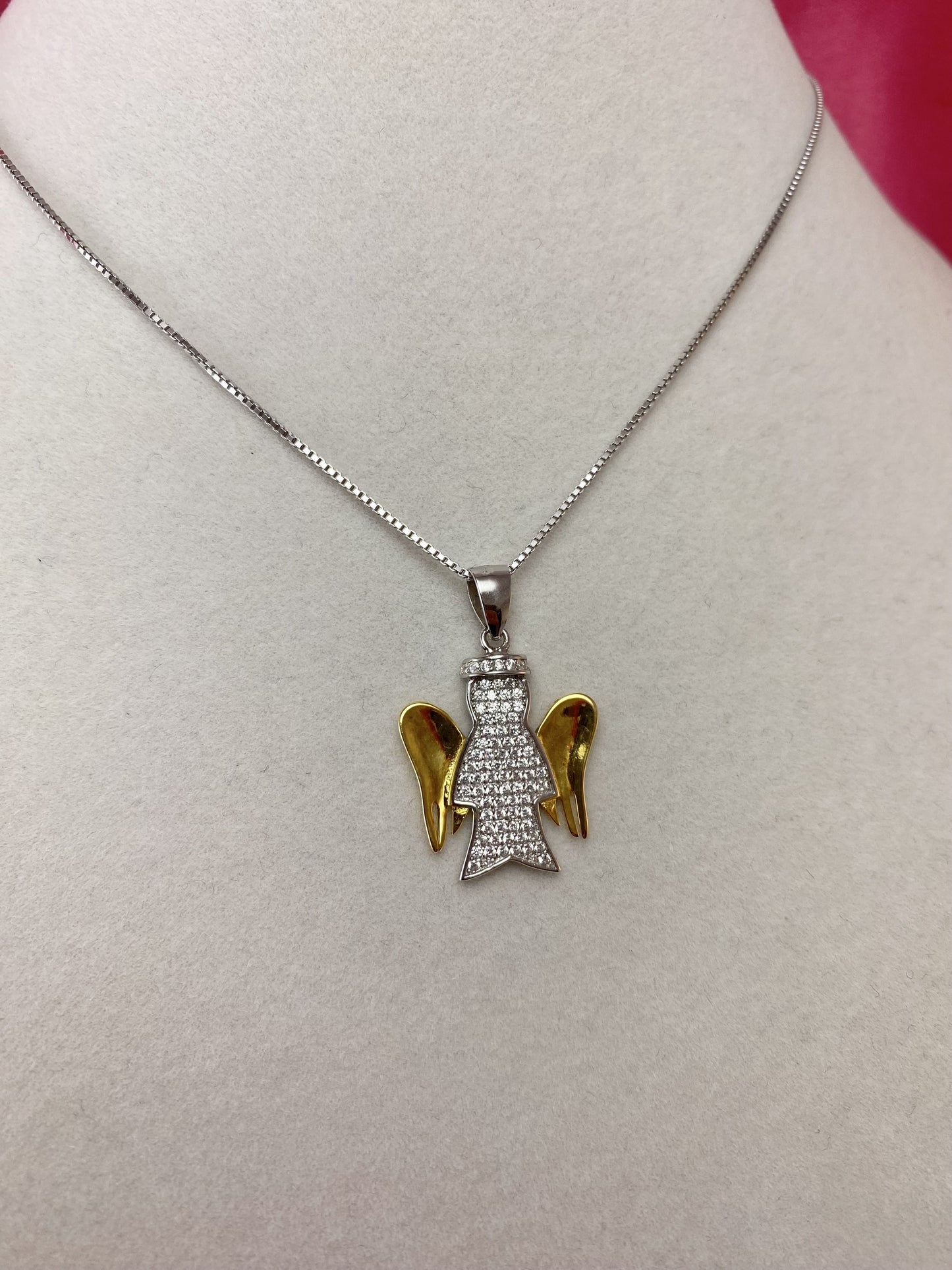 Collana angelo con ali dorate