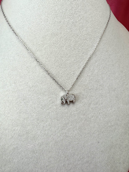 Collana con elefante di zirconi