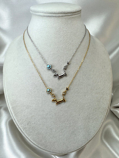 Collana con bassotto e zampina