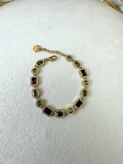 Bracciale con ovali, quadrati e tondi