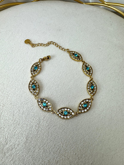 Bracciale con occhi ovali
