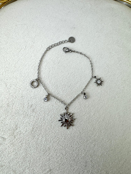 Bracciale sottile con sole e punti luce