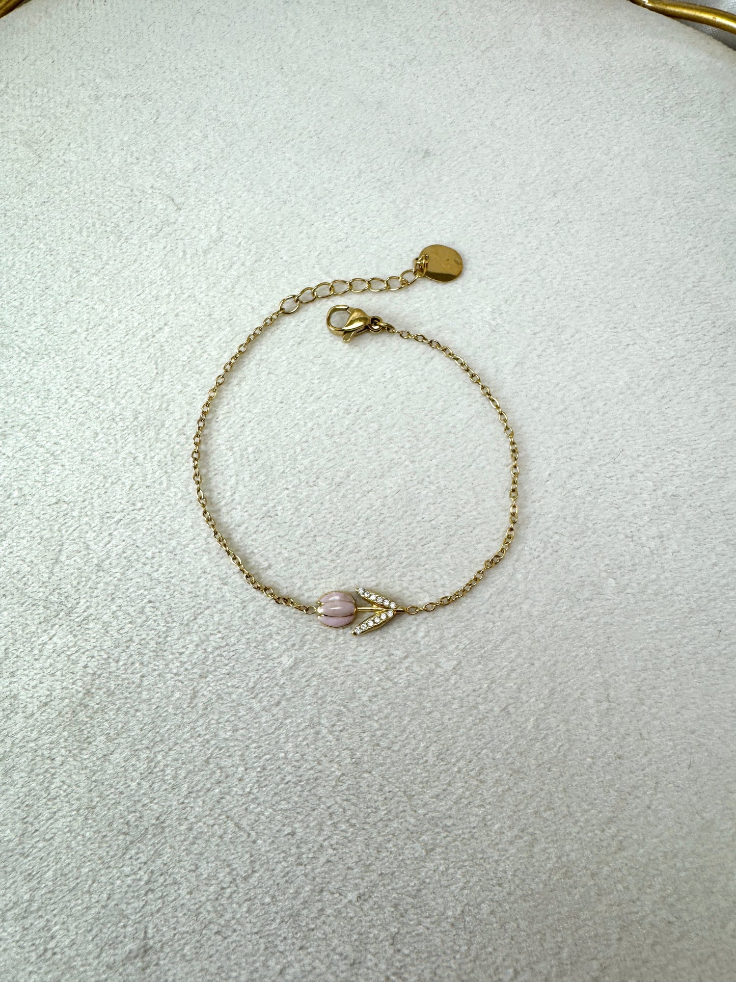 Bracciale sottile con tulipano