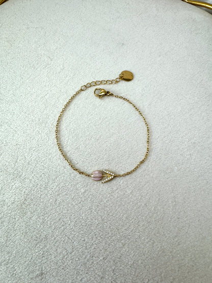 Bracciale sottile con tulipano