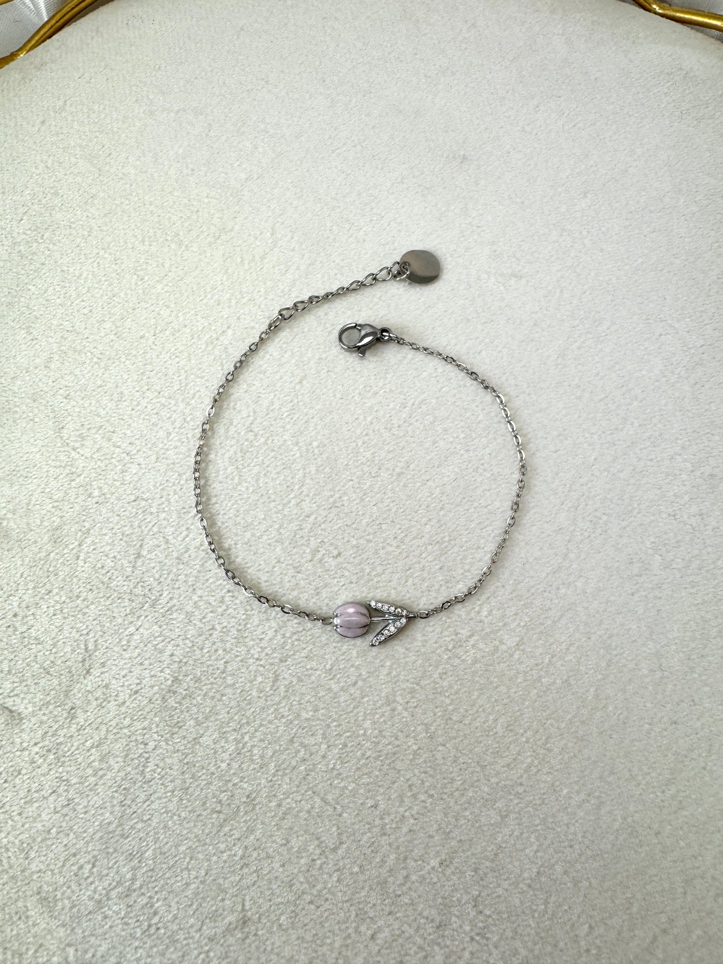 Bracciale sottile con tulipano