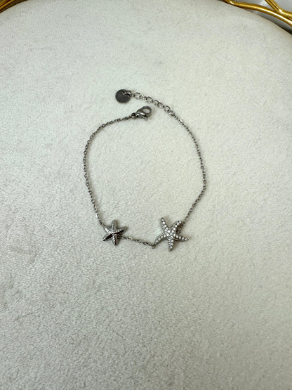 Bracciale sottile con due stelle marine